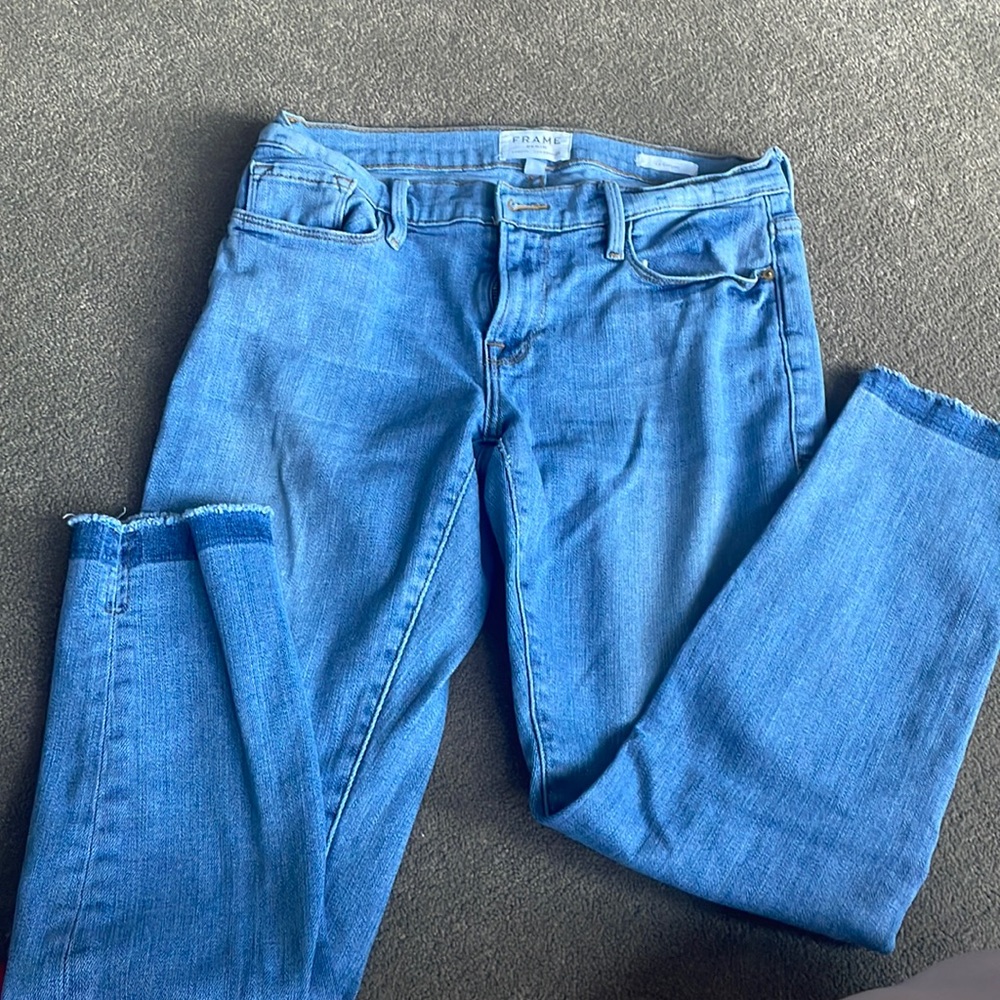 Frame Le Garçon shadow hem jeans